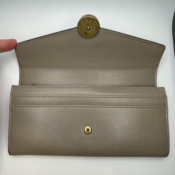 Fendi  Vitello Cruise F is Fendi Continental Envelope Wallet Tortora - Preowned - Picture 3 of 16